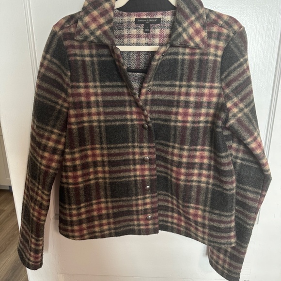 Banana Republic Factory Plaid Short Jacket Size S - Picture 2 of 5